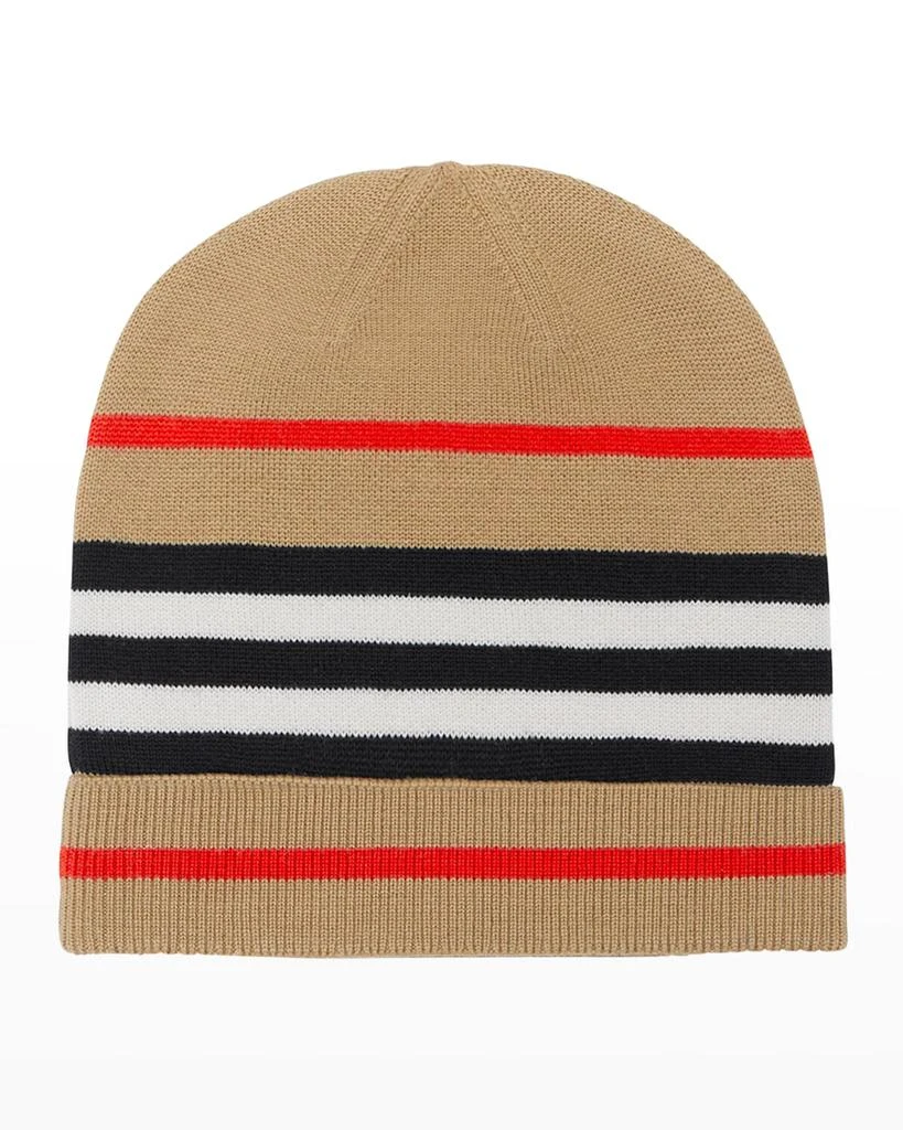 商品Burberry|Kid's Daphnie Icon Stripe Beanie, S-M,价格¥660,第2张图片详细描述