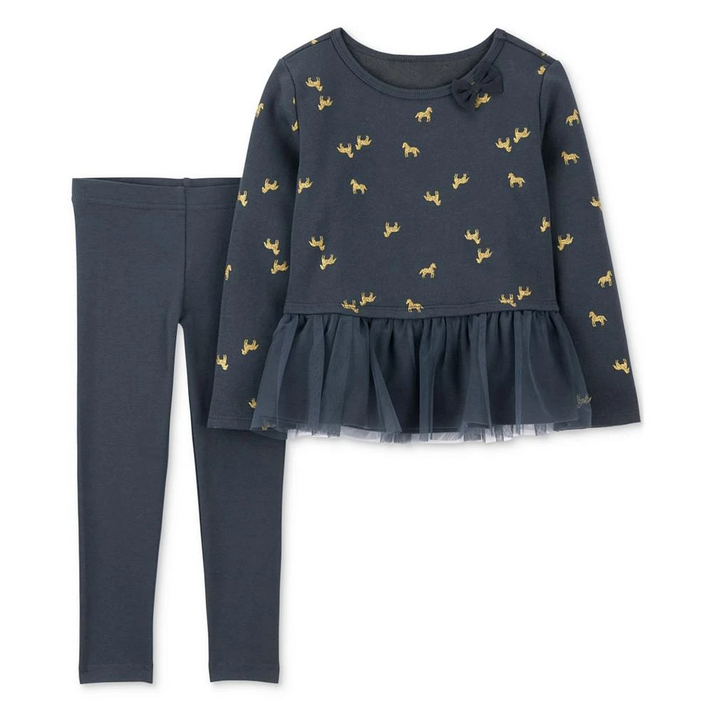 商品Carter's|Baby Girls Tulle Peplum Top and Pants, 2 Piece Set,价格¥67,第1张图片