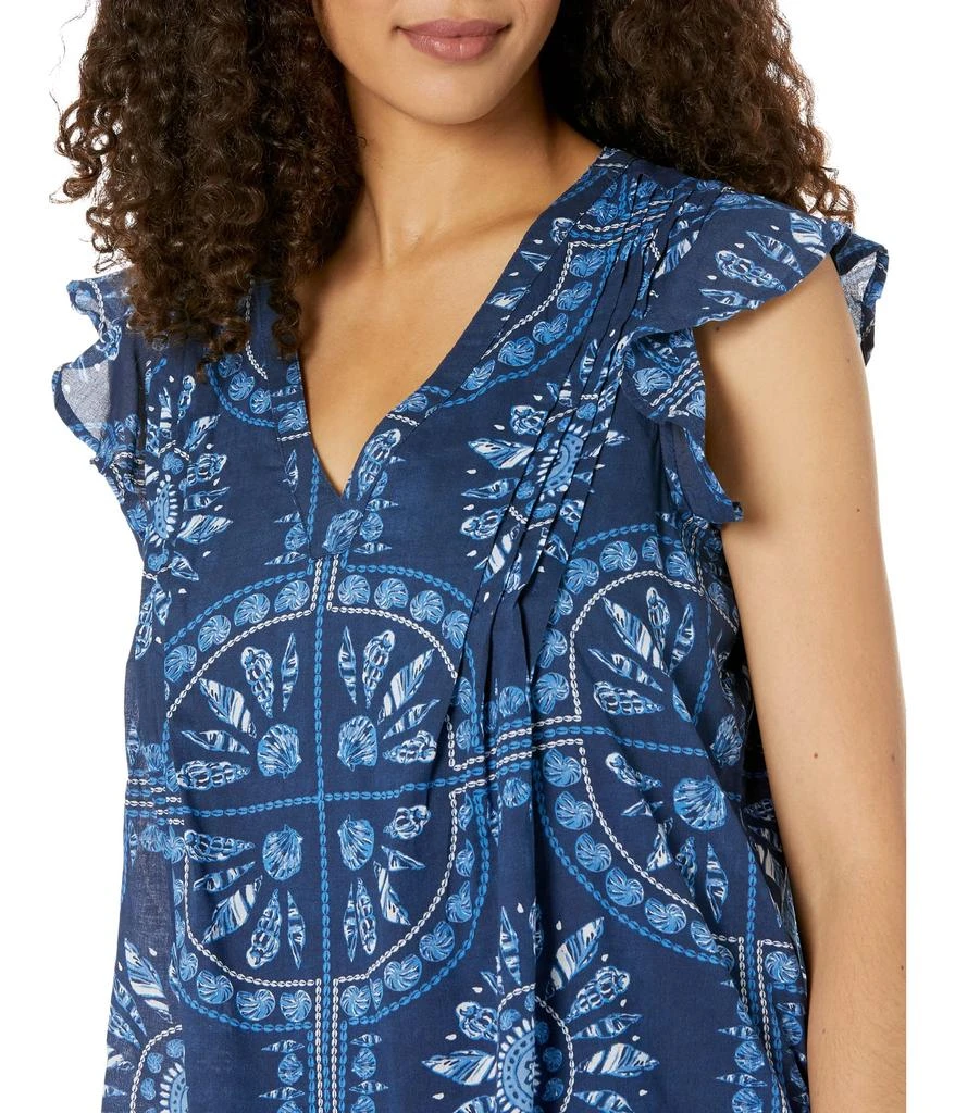商品Vineyard Vines|Scarf Print Pin Tuck Top,价格¥752,第3张图片详细描述