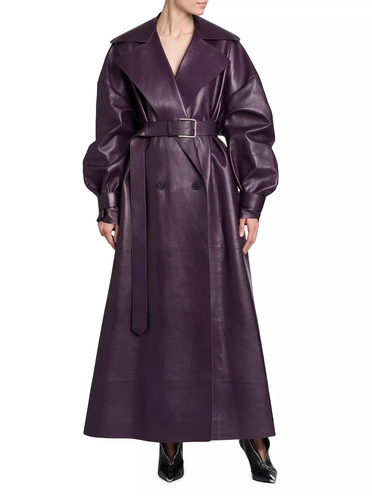 商品Alexander McQueen|Belted Leather Trench Coat,价格¥32820,第3张图片详细描述