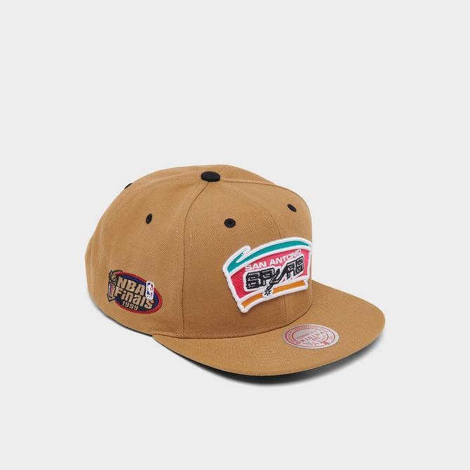 商品Mitchell and Ness|Mitchell & Ness San Antonio Spurs NBA Wheat Hardwood Classics Snapback Hat,价格¥249,第4张图片详细描述