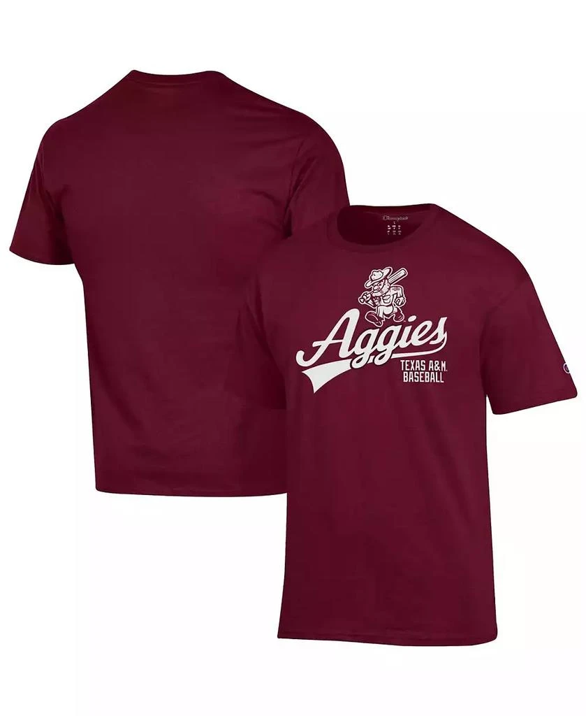 商品CHAMPION|Men's Maroon Texas A M Aggies Ol' Sarge Baseball Script T-Shirt,价格¥241,第1张图片