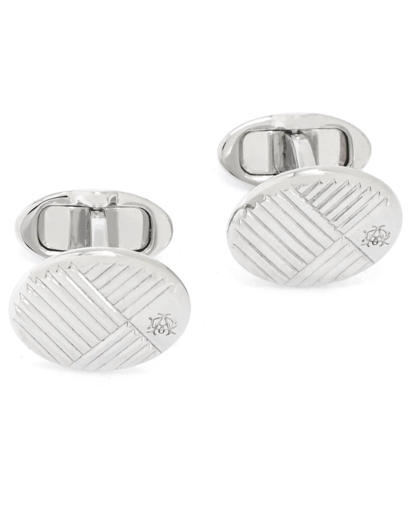 商品Dunhill|Dunhill AD Diagonal Sterling Silver Cufflinks JNC32J6K,价格¥1501,第2张图片详细描述