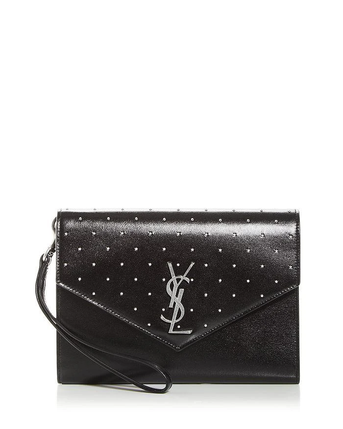 商品Yves Saint Laurent|Cassandre Studded Flap Clutch,价格¥6660,第1张图片