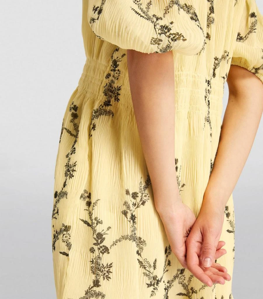 商品Ganni|Pleated Floral Mini Dress,价格¥1344,第4张图片详细描述