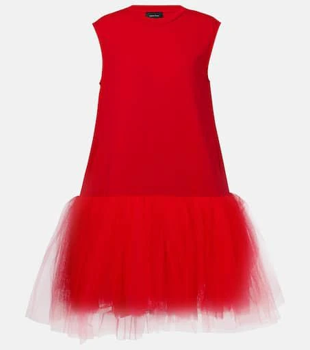 商品Simone Rocha|Tulle-trimmed cotton jersey minidress,价格¥5241,第1张图片
