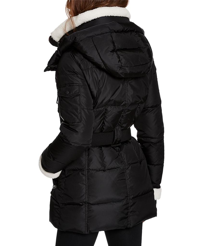 Courtney Shearling Trim Hooded Puffer Coat商品第2张图片规格展示