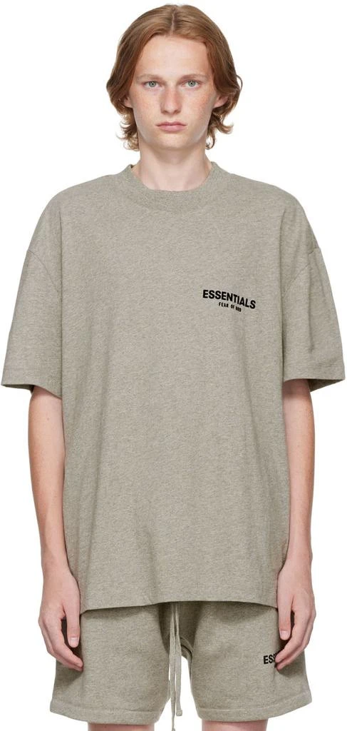 商品Essentials|Gray Cotton T-Shirt,价格¥328,第1张图片