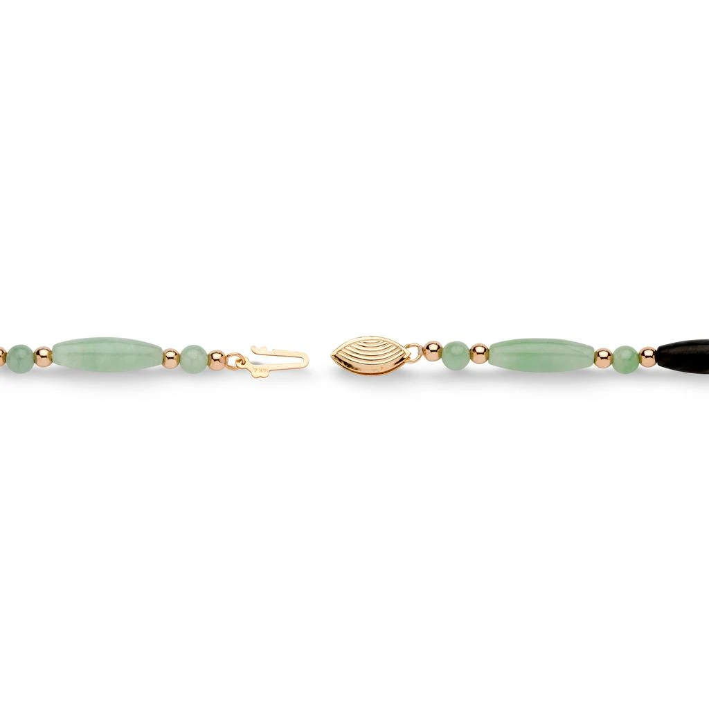 商品Palm Beach Jewelry|Multicolor Genuine Jade 14k Gold Beaded and Barrel Shapes Bracelet 7.5",价格¥1798,第2张图片详细描述
