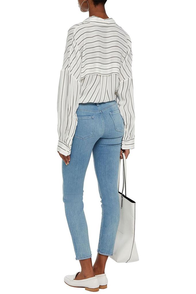 811 cropped faded mid-rise skinny jeans商品第1张图片规格展示