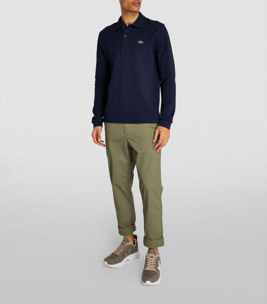 Long-Sleeved Polo Shirt商品第2张图片规格展示