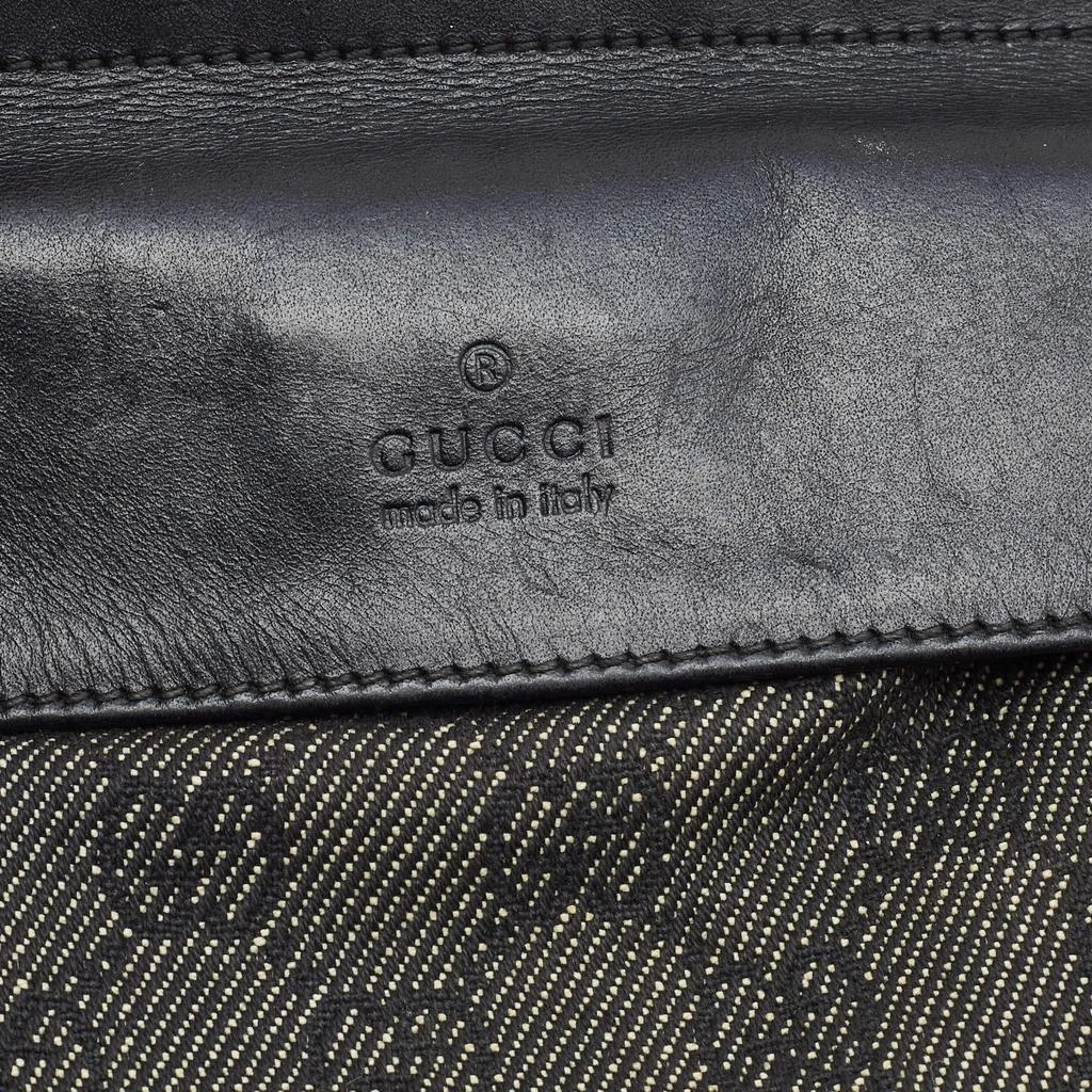 Gucci Black GG Denim and Leather Double Pocket Belt Bag 商品