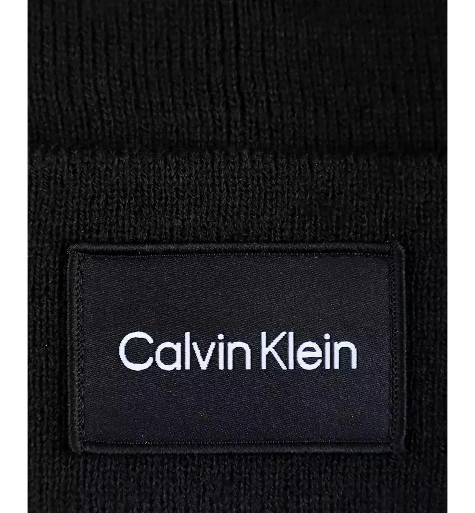 商品Calvin Klein|Men's Woven Logo Patch Beanie,价格¥182,第2张图片详细描述