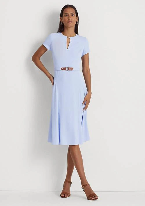 商品Ralph Lauren|Ralph Lauren Belted Georgette Dress,价格¥369,第1张图片