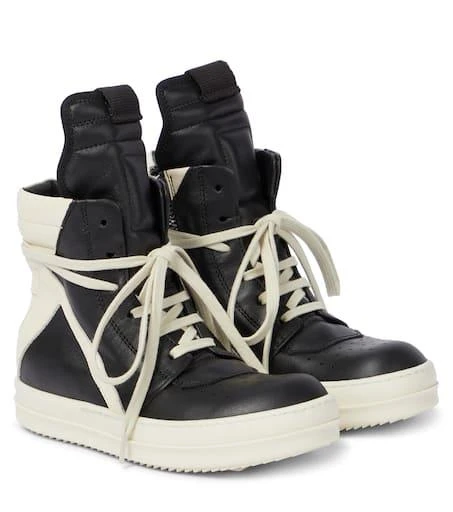 商品Rick Owens|Geobasket high-top leather sneakers,价格¥4517,第1张图片