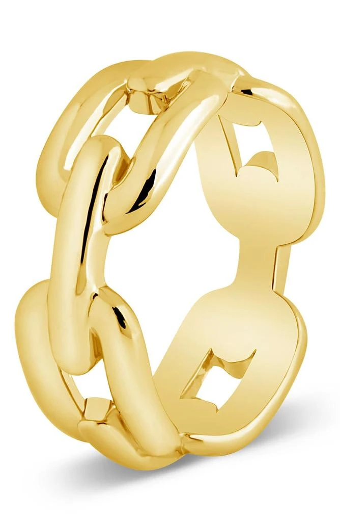 商品Sterling Forever|14K Gold Plated Scout Chain Ring,价格¥165,第4张图片详细描述