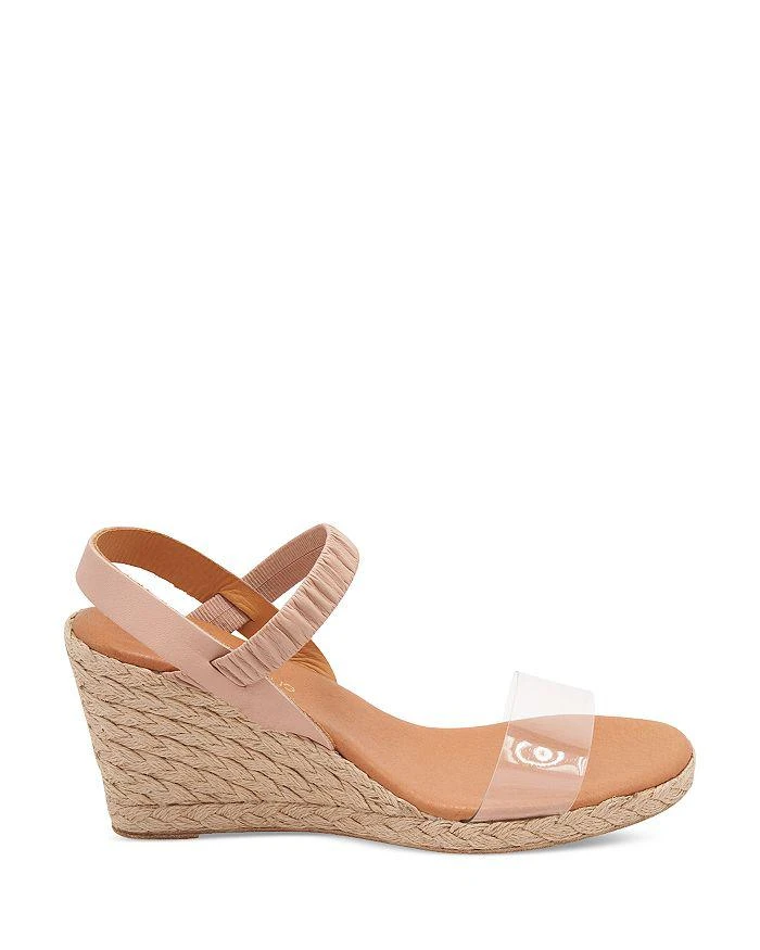 商品Andre Assous|Women's Alberta Transparent Strap Espadrille Wedge Heel Sandals,价格¥1114,第2张图片详细描述
