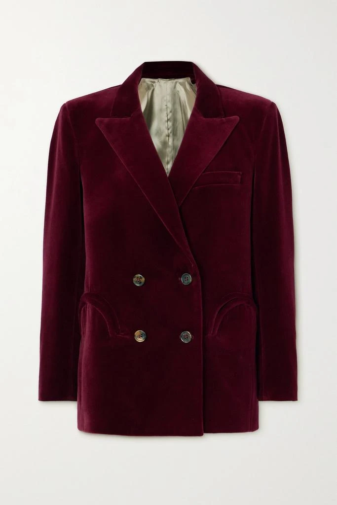 商品BLAZÉ MILANO|Everynight 双排扣纯棉天鹅绒西装外套,价格¥13530,第1张图片