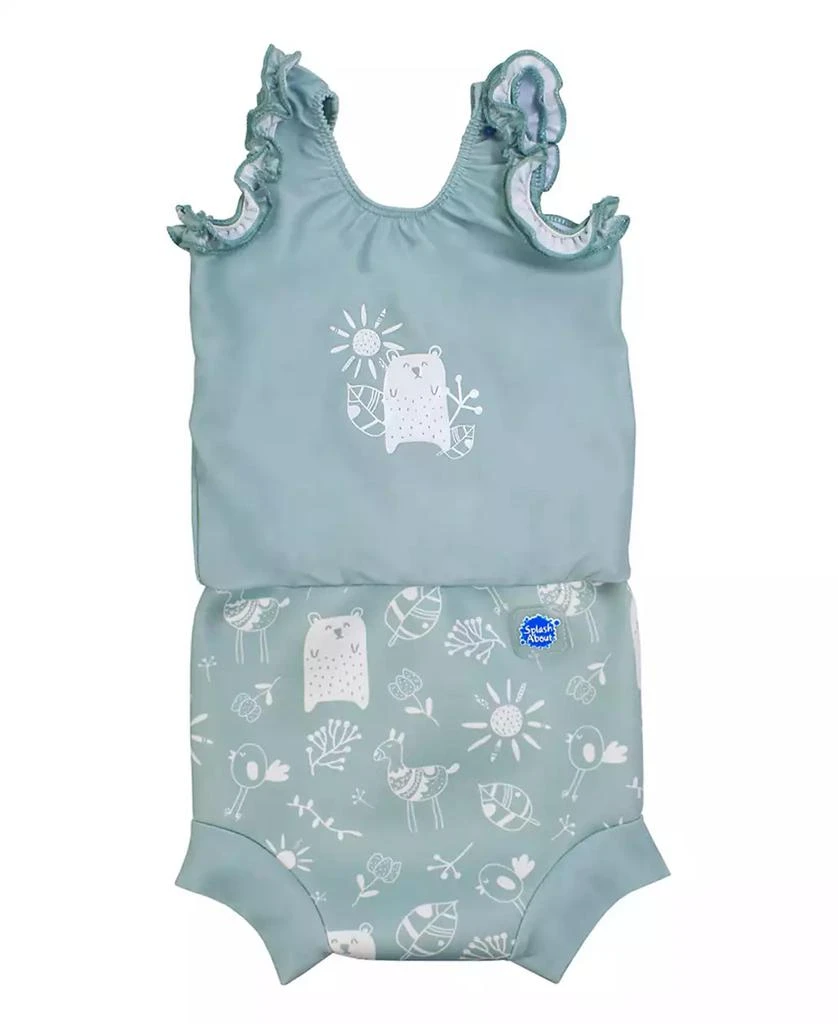 商品Splash About|Toddler Girls Happy Nappy Swimsuit with Swim Diaper,价格¥204,第1张图片