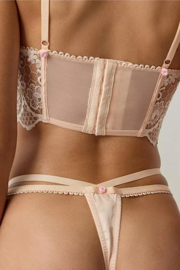 商品For Love & Lemons|For Love & Lemons Tea Cake Lace Trim Thong,价格¥288,第4张图片详细描述