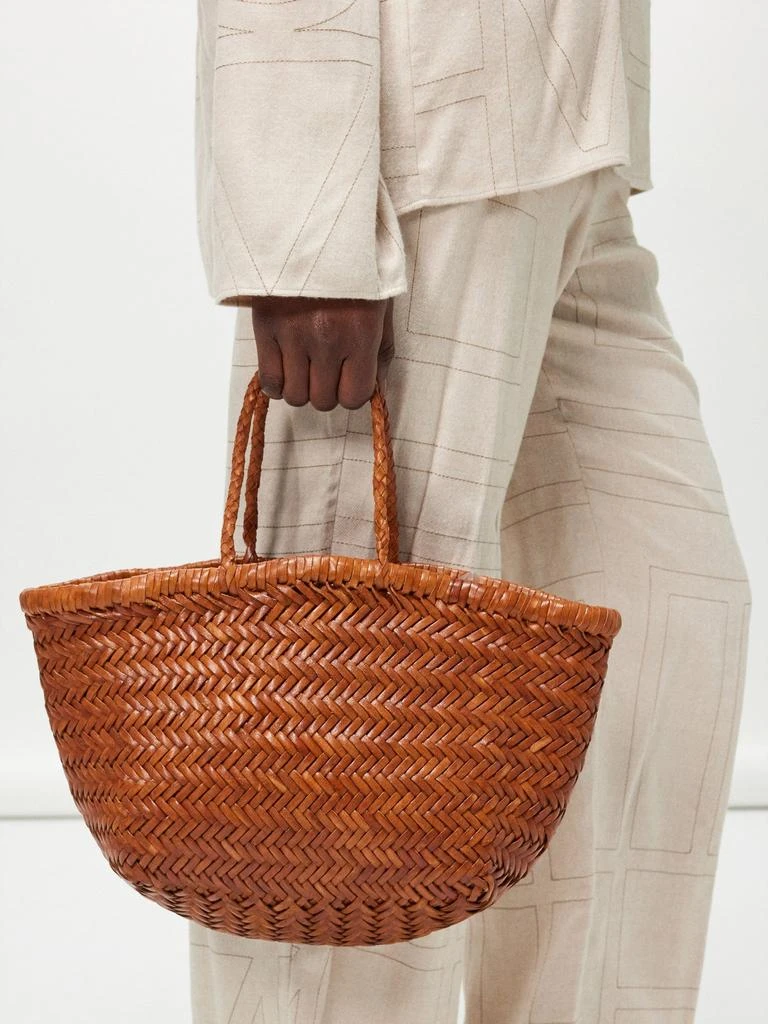 商品DRAGON DIFFUSION|Triple Jump small woven-leather basket bag,价格¥3307,第2张图片详细描述