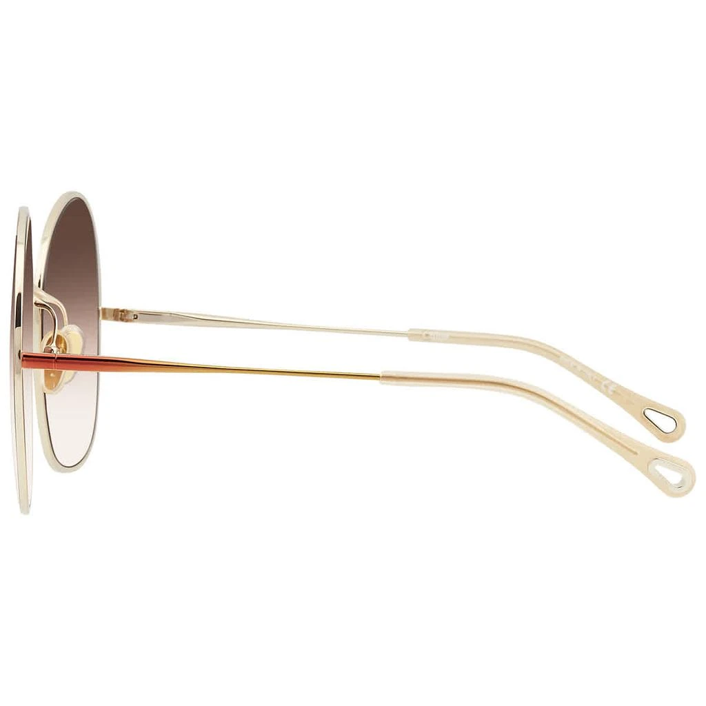 商品Chloé|Chloe Brown Gradient Round Ladies Sunglasses CH0014S 003 62,价格¥1329,第3张图片详细描述