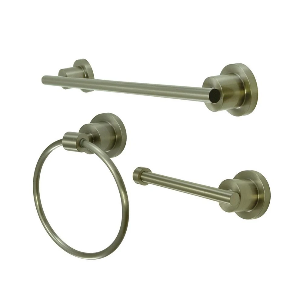 商品Kingston Brass|Concord-Modern 3-Pc. Bathroom Accessories Set in Brushed Nickel,价格¥1581,第1张图片