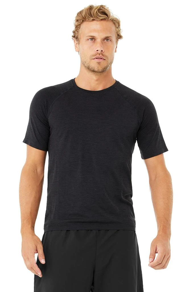 商品Alo|Amplify Seamless Short Sleeve Tee - Black,价格¥349,第1张图片