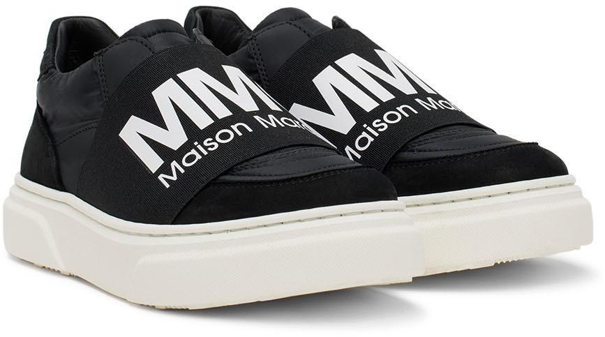 商品MAISON MARGIELA|Kids Black Elastic Logo Sneakers,价格¥1239,第6张图片详细描述