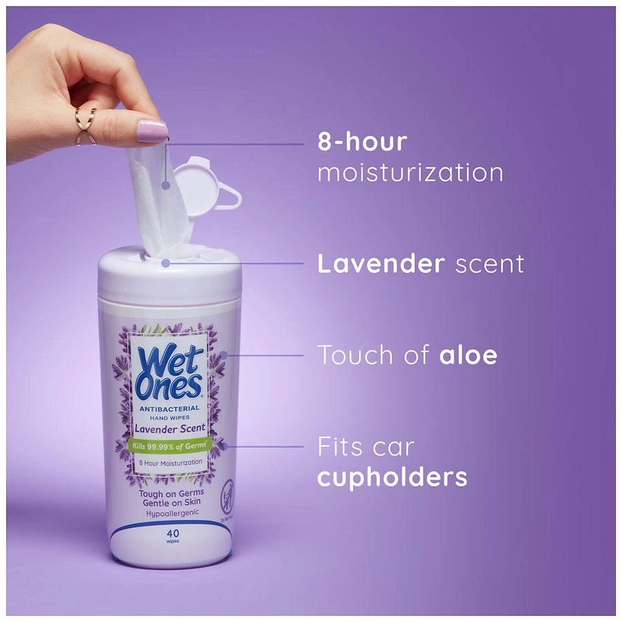 商品Wet Ones|Antibacterial Hand Wipes Lavender,价格¥32,第3张图片详细描述