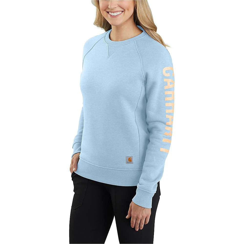 Carhartt Women's Relaxed Fit Midweight Crewneck Block Logo Sleeve Graphic Sweatshirt 商品