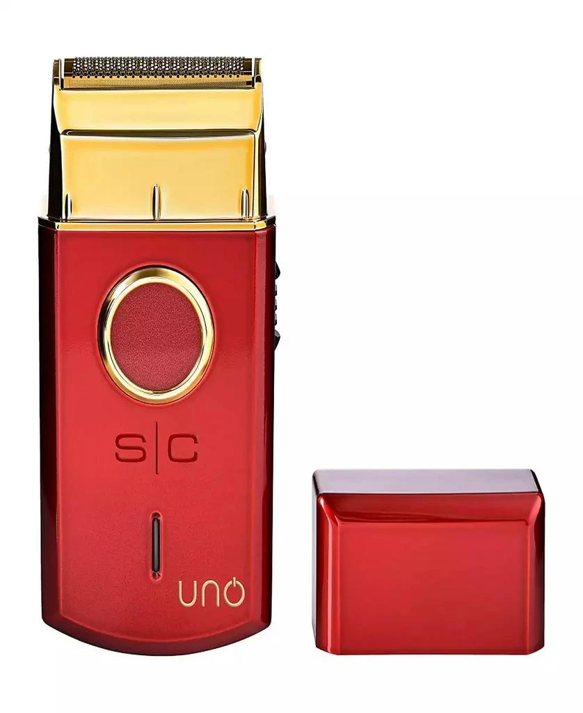 商品StyleCraft Professional|Uno Travel Sized Single USB Rechargeable Mens Foil Shaver with Cap- Red,价格¥420,第2张图片详细描述