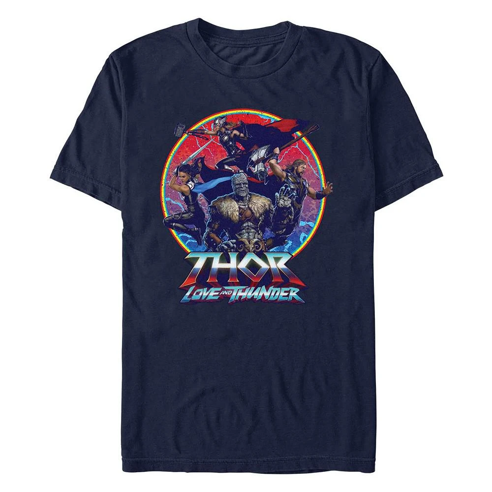 商品FIFTH SUN|Men's Thor- Love and Thunder Group Emblem Short Sleeve T-shirt,价格¥186,第1张图片