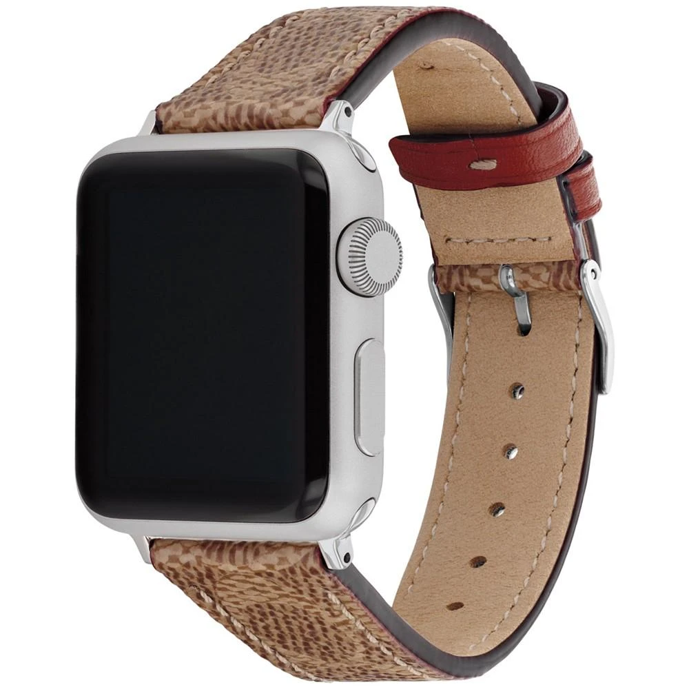 商品Coach|Brown Canvas Strap 38/40/41mm Apple Watch Band,价格¥716,第2张图片详细描述