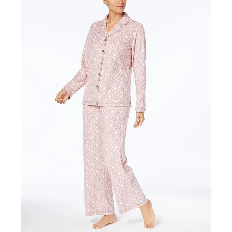 商品Charter Club|Petite Printed Fleece Pajama Set, Created for Macy's,价格¥221,第2张图片详细描述