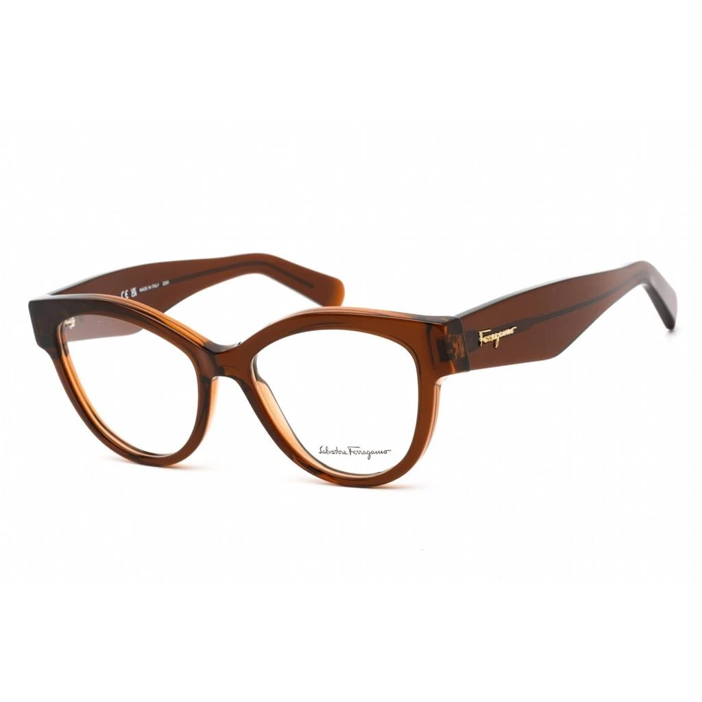 商品Salvatore Ferragamo|Salvatore Ferragamo Women's Eyeglasses - Deep Caramel Plastic Cat Eye | SF2934 206,价格¥509,第1张图片
