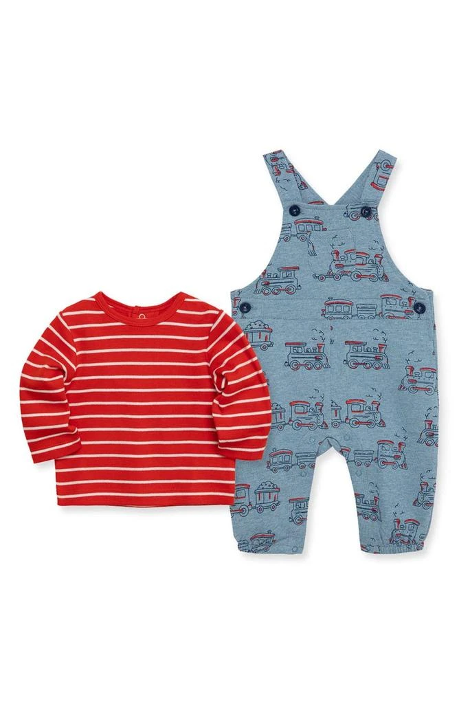 商品Little Me|Stripe T-Shirt & Train Overalls Set,价格¥142,第1张图片