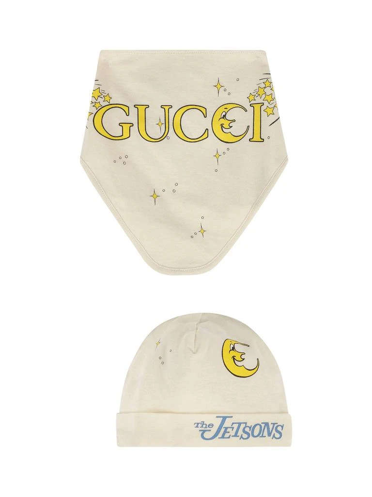 商品Gucci|Gucci Kids Logo Printed Long-Sleeved Romper Set,价格¥1353,第3张图片详细描述