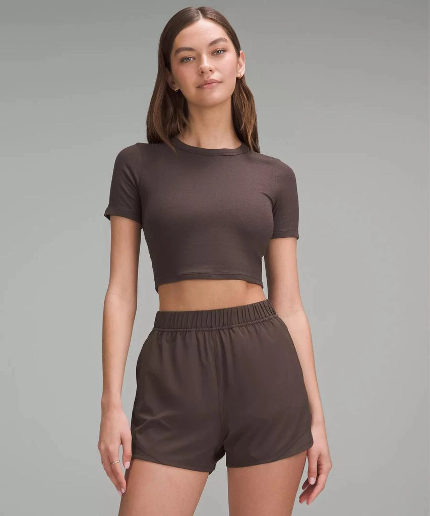 商品Lululemon|Hold Tight Straight-Hem Cropped T-Shirt,价格¥281,第1张图片