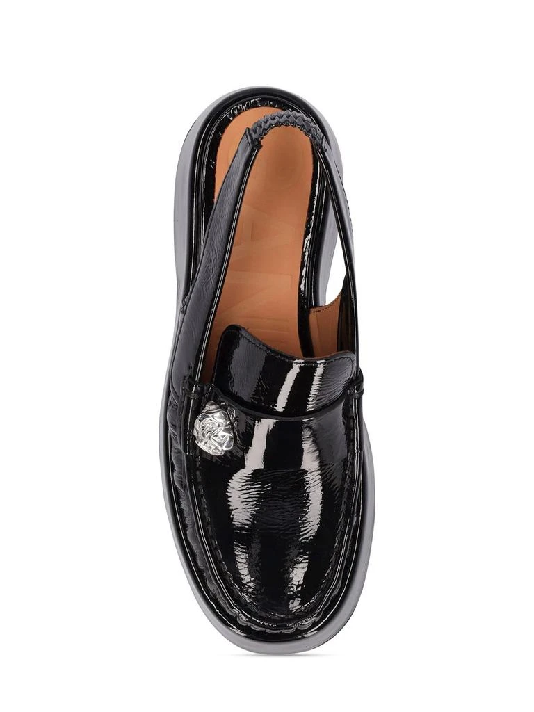 商品Ganni|55mm Retro Patent Slingback Loafers,价格¥1705,第4张图片详细描述