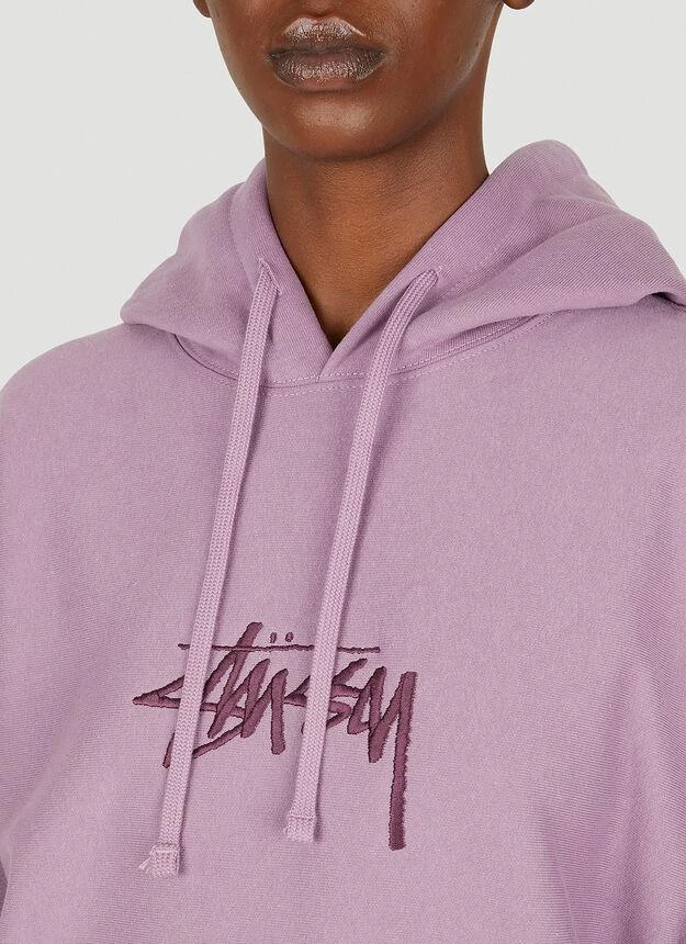 商品STUSSY|Logo Embroidery Hooded Sweatshirt in Purple,价格¥1084,第5张图片详细描述