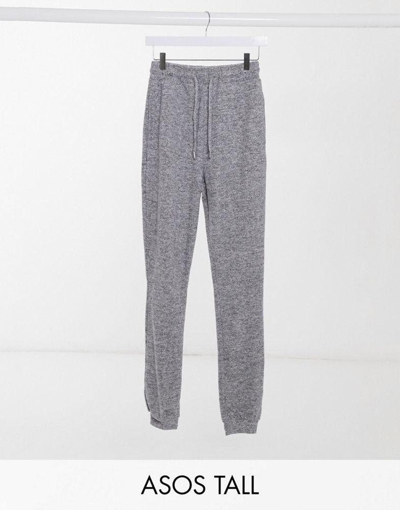 ASOS DESIGN Tall supersoft slim leg jogger in grey marl商品第1张图片规格展示