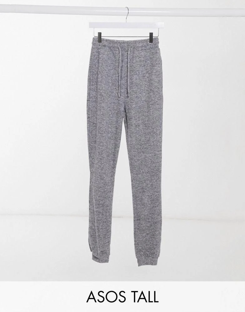 商品ASOS|ASOS DESIGN Tall supersoft slim leg jogger in grey marl,价格¥84,第1张图片