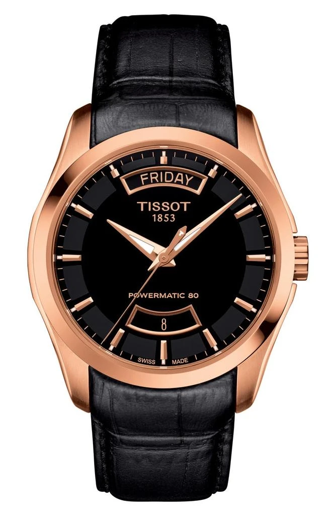 商品Tissot|Couturier Automatic Leather Strap Watch, 39mm,价格¥3521,第1张图片