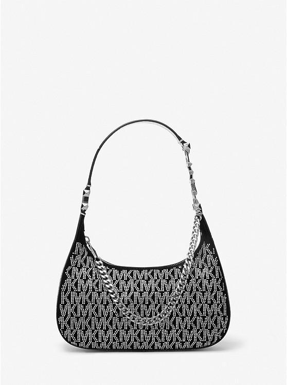 商品Michael Kors|Piper Small Crystal Logo Suede Shoulder Bag,价格¥2862,第1张图片