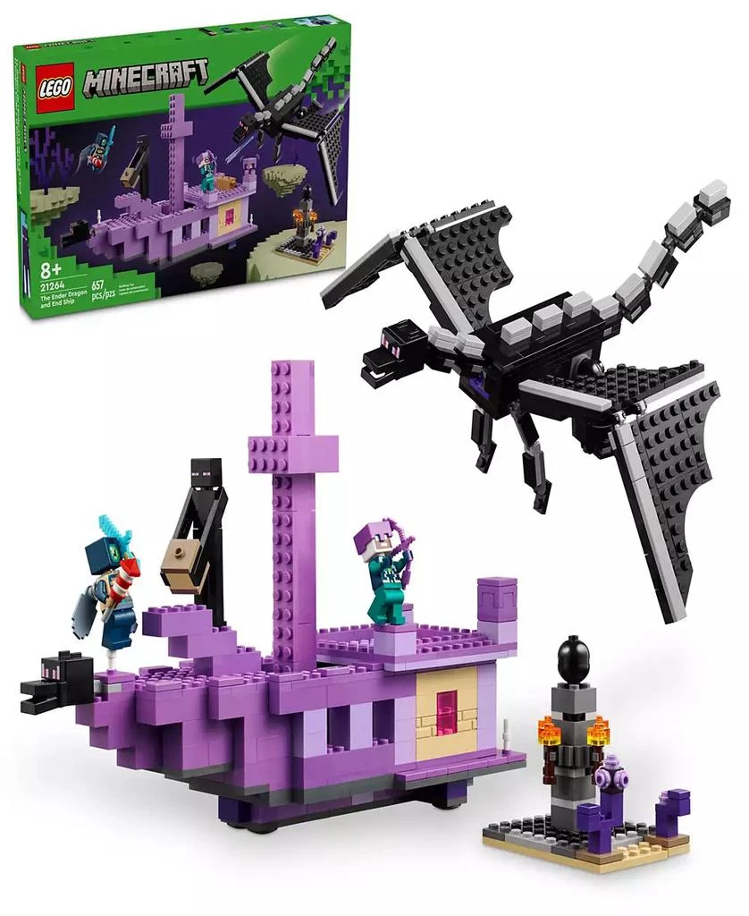 商品LEGO|Minecraft The Ender Dragon and End Ship Video Game Toy 21264, 657 Pieces,价格¥599,第1张图片