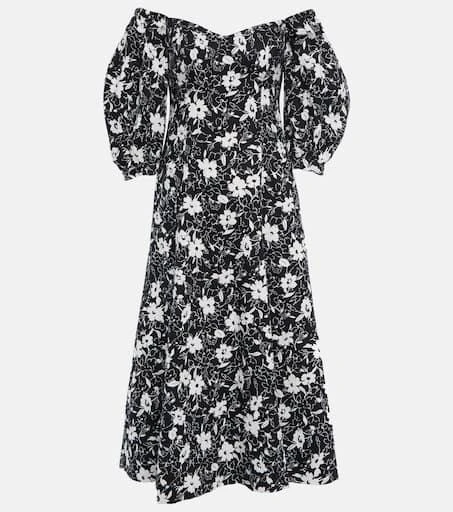 商品Ralph Lauren|花卉亚麻中长连衣裙,价格¥2640,第1张图片