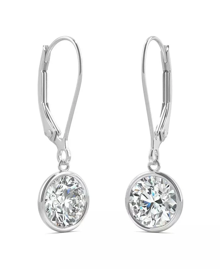 商品Charles & Colvard|Moissanite Drop Earrings (1 5/8 ct. t.w. Diamond Equivalent) in 14k White Gold,价格¥4056,第3张图片详细描述