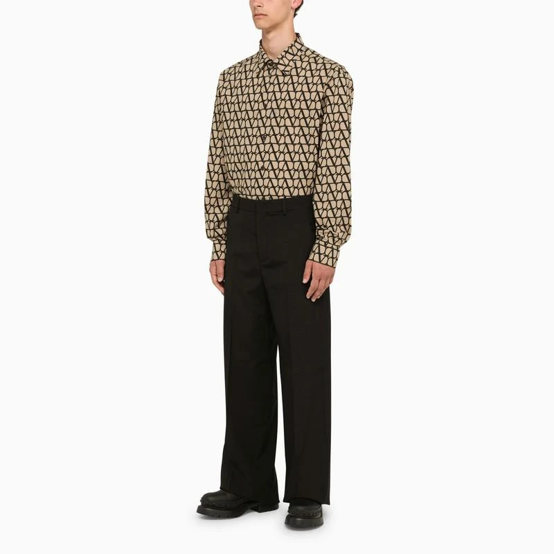 商品Valentino|Regular black wool trousers,价格¥9975,第2张图片详细描述