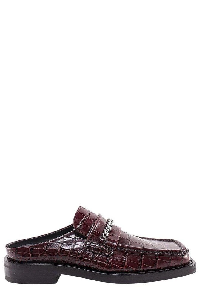 商品Martine Rose|Martine Rose Embossed Square Toe Loafers,价格¥2681,第1张图片